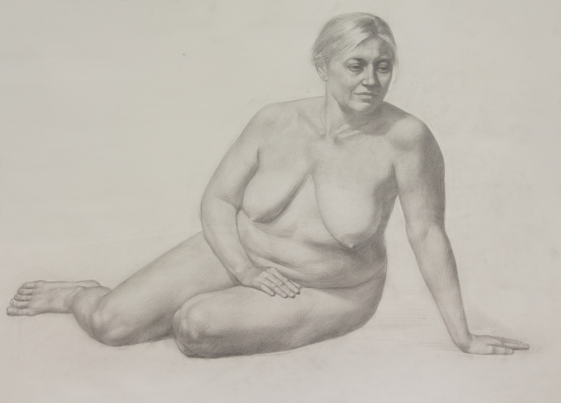 Seated figure