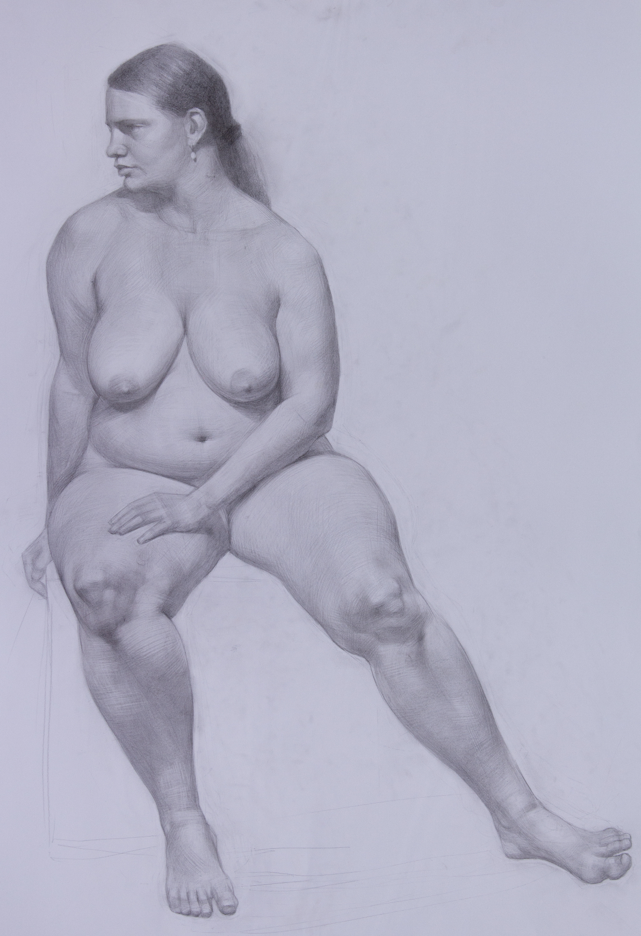 Seated figure (profile)