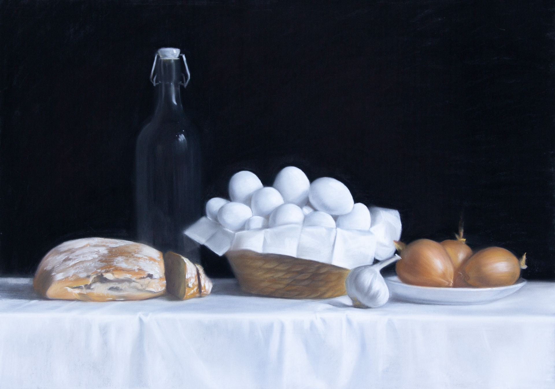 Still life with eggs