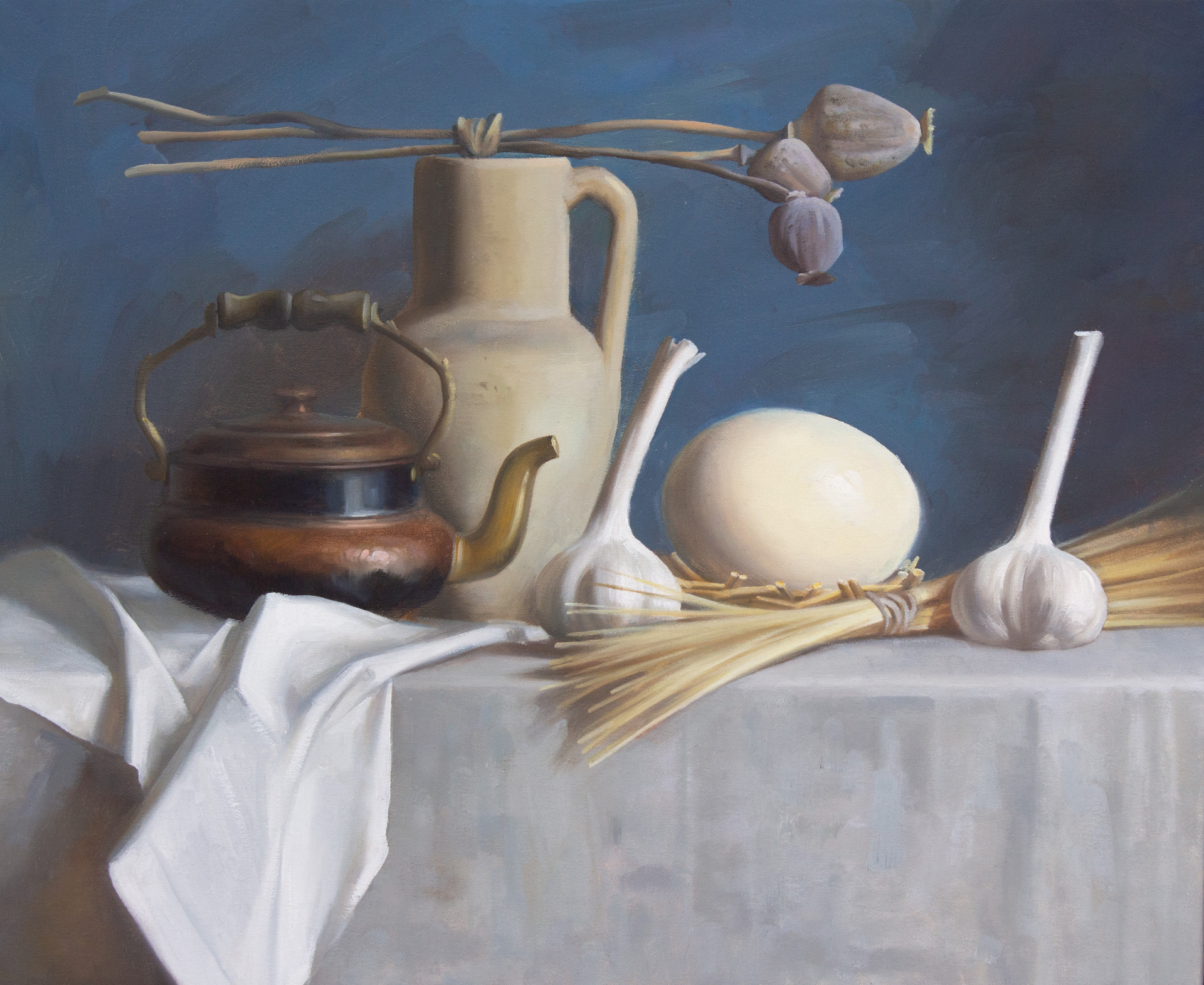 Still life with dried poppies